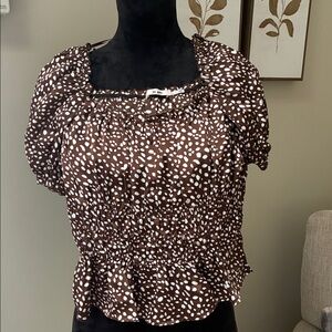 Miami Chocolate and White Patterned Blouse
